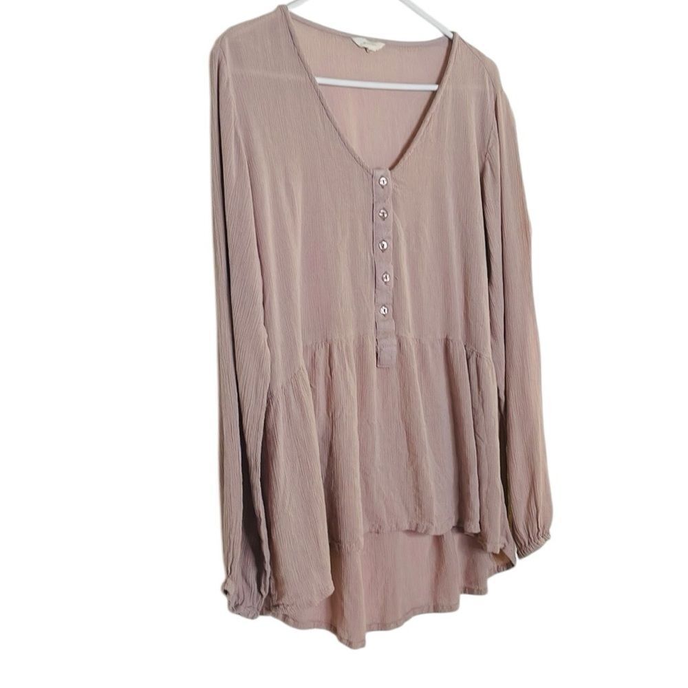 Sim & Sam Flowy Rose Pink Blouse - Picture 3 of 7